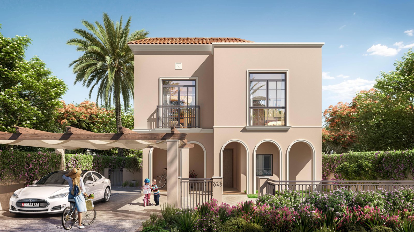 Yas Park Gate Yas Island Abu Dhabi modern townhouses and villas surrounded by landscaped greenery and community spaces